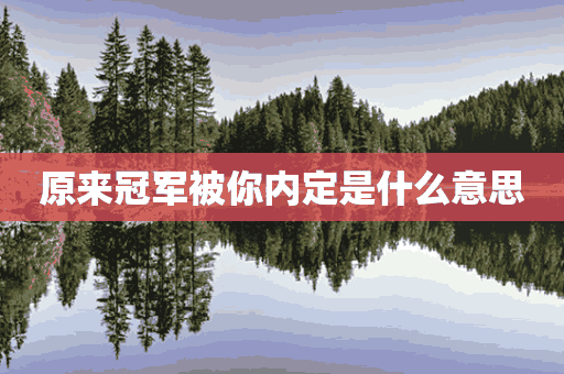 原来冠军被你内定是什么意思